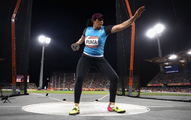 Seema Punia clears the Olympic cut