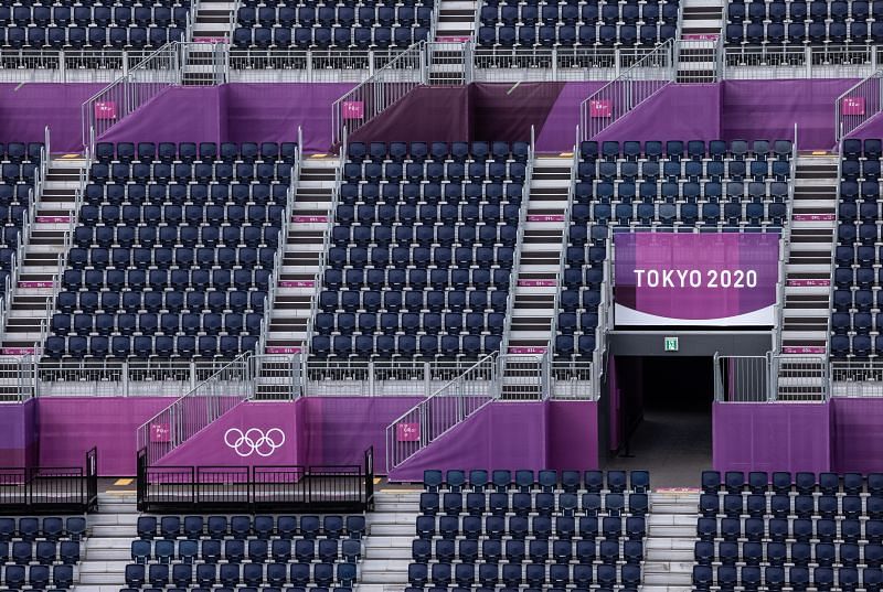 An empty Olympic venue at Tokyo