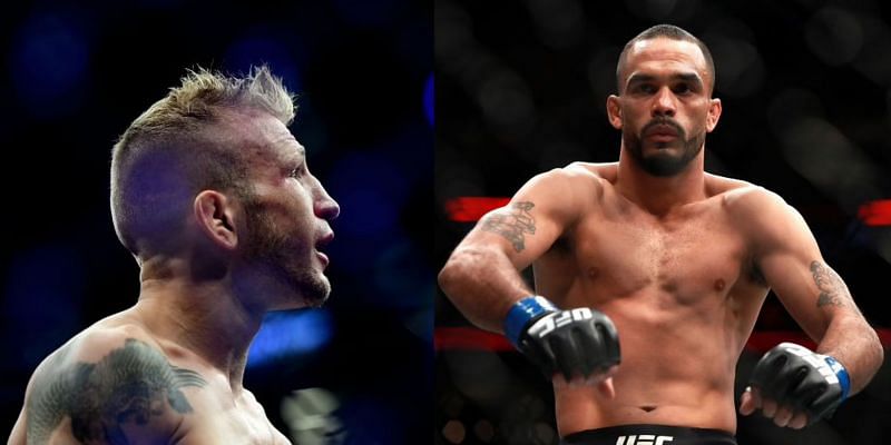 T.J. Dillashaw (left) and Rob Font (right)