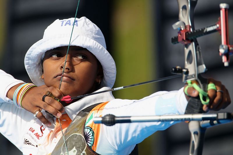 Deepika at the Archery World Cup