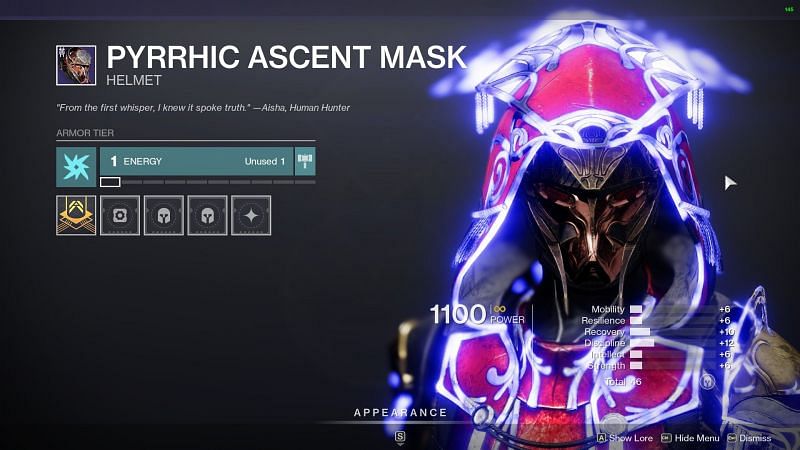 The Trials of Osiris-exclusive legendary headgear (Image via Destiny 2)