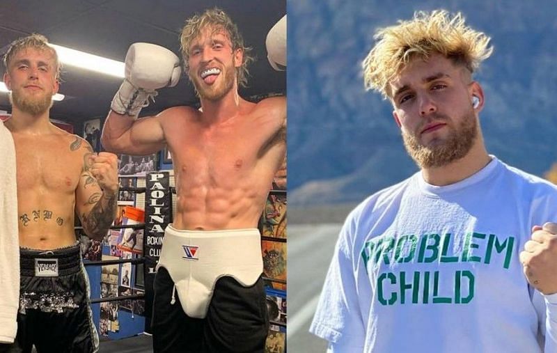 Jake Paul (left and right); Logan Paul (center)