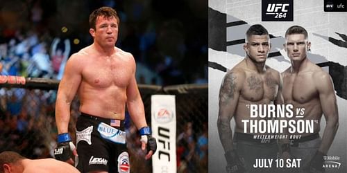 Chael Sonnen (left); Official poster for GIlbert Burns vs. Stephen Thompson (right) [Image Courtesy: UFC]