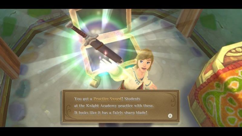The training sword in-game (Image via Nintendo)