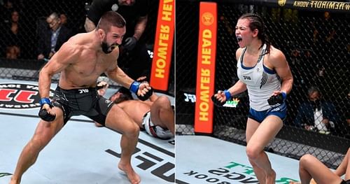 Mateusz Gamrot (left) and Miesha Tate (right) [Image credits: @ufc on Instagram]