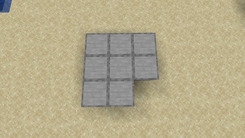 Make platform using building blocks (Image via Mojang)