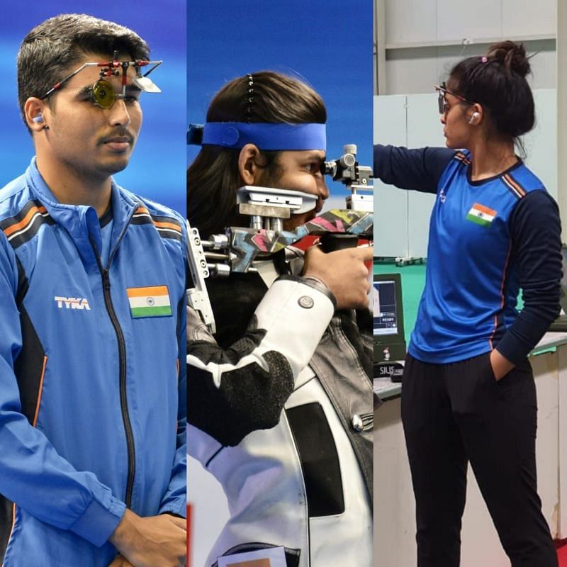 Saurabh Chaudhary (Uttar Pradesh), Divyansh Singh Panwar (Rajasthan) and Manu Bhaker (Haryana)