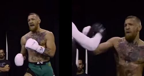 Conor McGregor landing no-look combinations