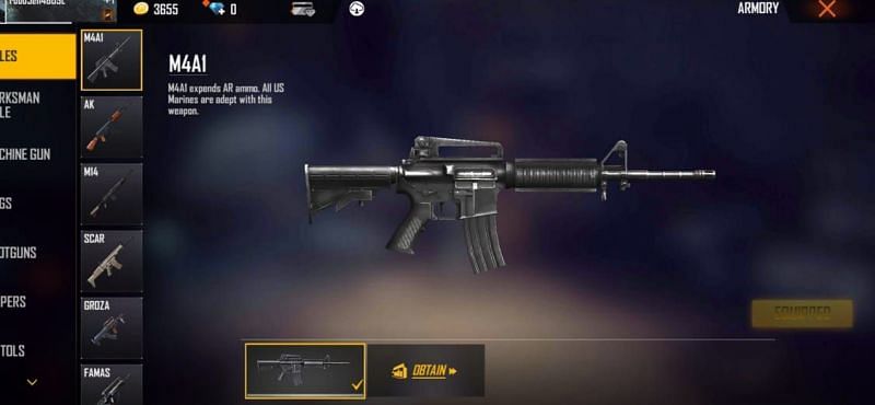 M4A1 (Image via Garena)