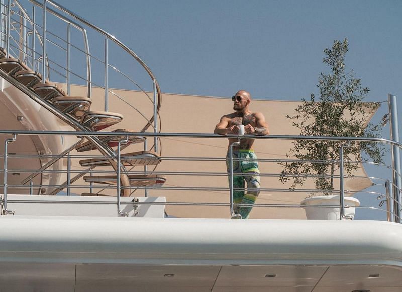 Conor McGregor on his 300-foot yacht | Image via Instagram @thenotoriousmma