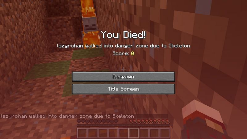 Skeletons are annoying (Image via Minecraft)