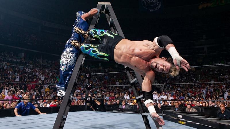 Eddie Guerrero vs. Rey Mysterio in the Custody of Dominik Ladder Match