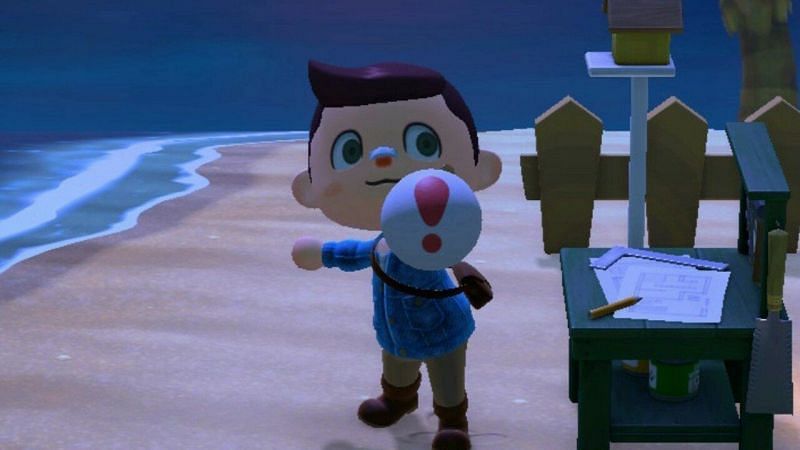 Player with a pitfall seed in Animal Crossing (Image via Nintendolife)