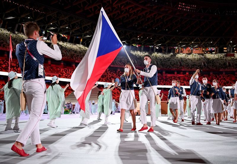 Petra Kvitova was the flag-bearer for the Czech Republic at the opening ceremony