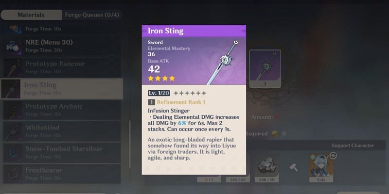 The Iron Sting (image via Genshin Impact)