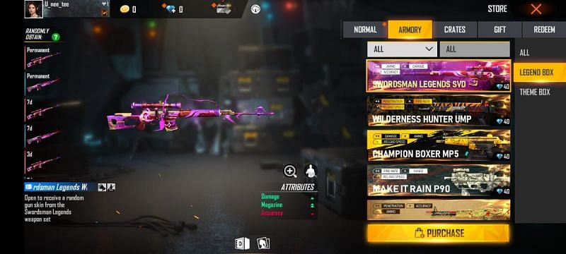 5 rarest Free Fire gun skins with kill-feed effects