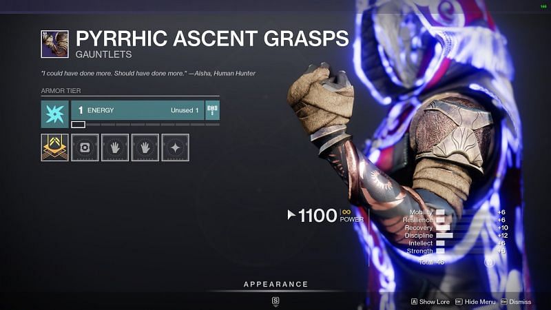 The Trials-exclusive legendary gauntlets (Image via Destiny 2)