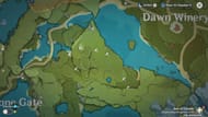 White Iron Chunk on Peninsula southwest of Dawn Winery (image via Genshin Impact)