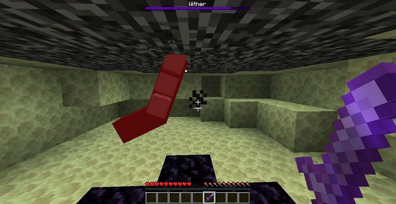 Killing wither (Image via Minecraft)