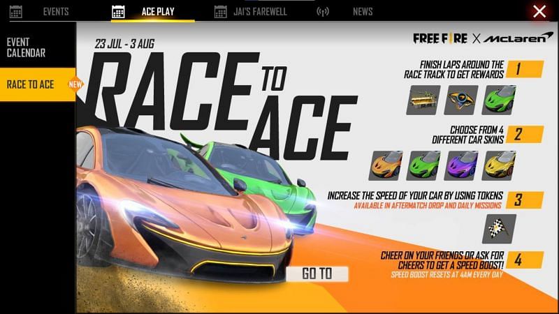 Tap the &#039;Go To&#039; button (Image via Free Fire)