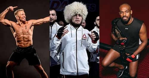 Images via Instagram @jonnybones @georgesstpierre @khabib_nurmagomedov