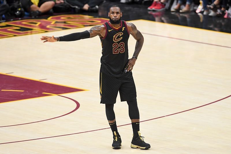 &#039;The King&#039; during the 2018 NBA Finals