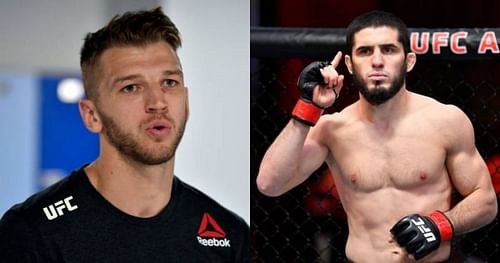 Dan Hooker (left); Islam Makhachev (right).