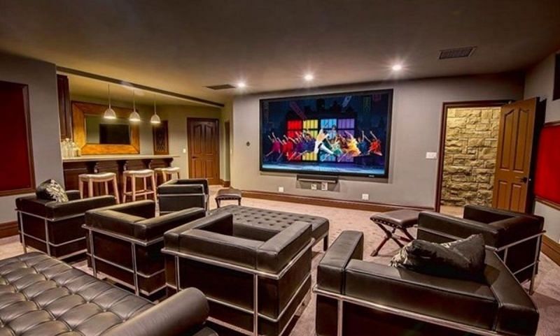 TV room inside Jake Paul&#039;s house