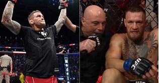 "Plan B" - Dustin Poirier jokes that Conor McGregor may have had a folder full of photos of a compromised ankle ready in case he lost the fight at UFC 264