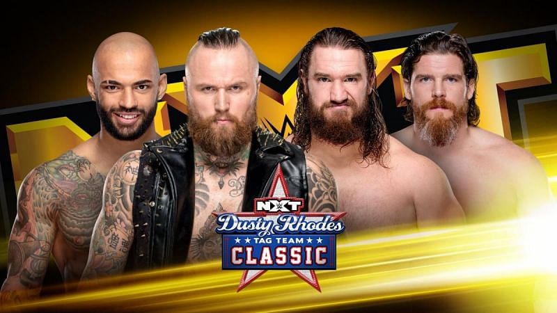 Aleister Black (Malakai Black) teams up with Ricochet in the Dusty Rhodes Tag Team Classic Final