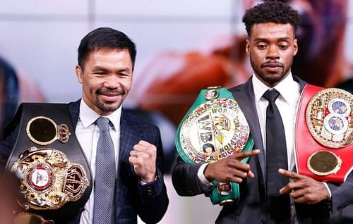 Manny Pacquiao (left), Errol Spence Jr. (right)