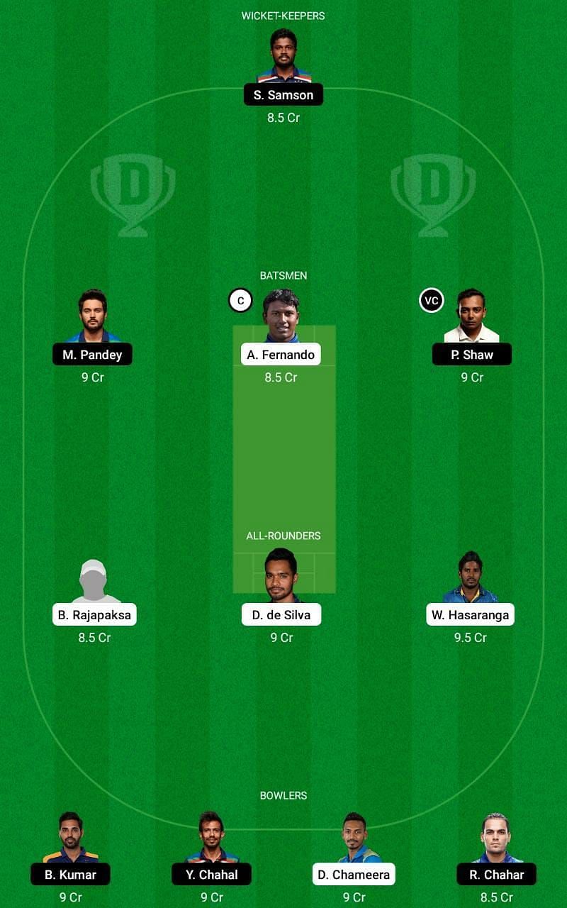 SL vs IND 3rd ODI Dream11 Fantasy Suggestion #2