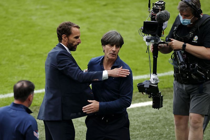 England manager Gareth Southgate (left) and Germany boss Joachim Low have both reverted to back threes this seasonLuke Shaw, from left wing-back, was a constant menace for England against GermanySteven Suber of Switzerland was far more natural as a wing-back than Benjamin Pavard of FranceChristensen dropping into midfield allowed Denmark to gain greater control of their match against Wales