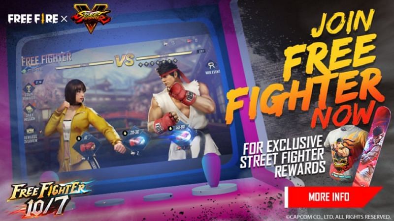 Free Fighter: Street Fighter V chega ao Free Fire