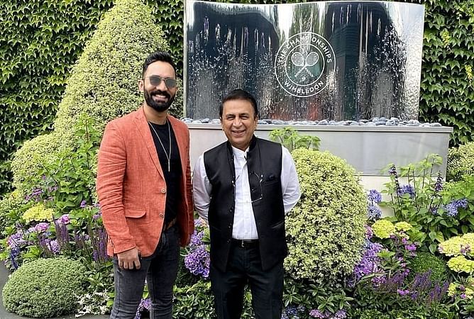 "Took my spot in India playing XI, and now has taken it at Wimbledon too" - Rohan Gavaskar on Dinesh Karthik's trip with Sunil Gavaskar