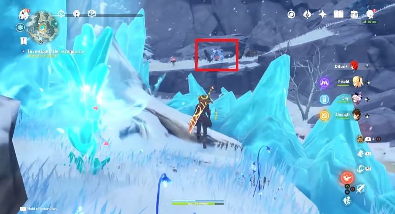 Scarlet Quartz 4 on the right side of the tree trunk (Image via Gamers Heroes, Youtube)