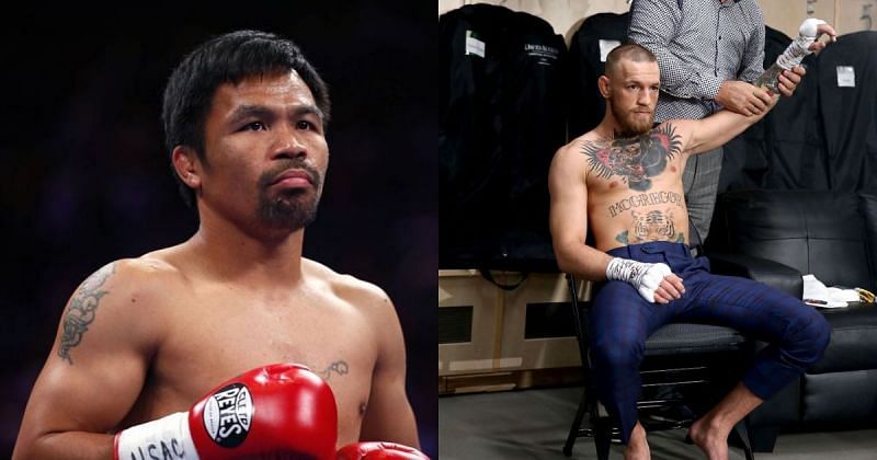 Manny Pacquiao (left), Conor McGregor (right)