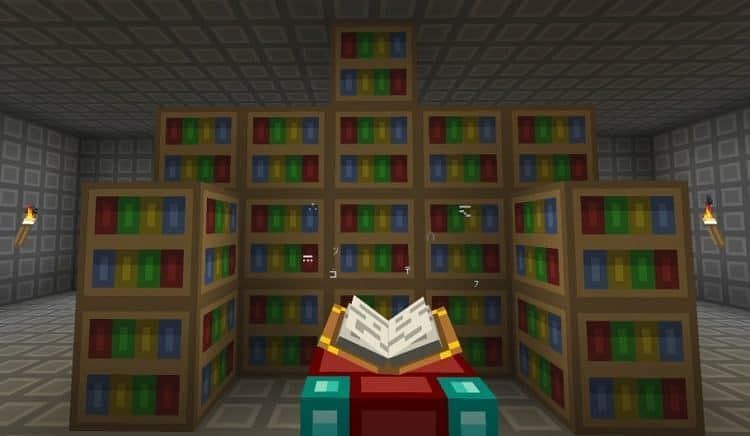 A nice looking enchanting table room with max enchantment level (Image via tvovermind)