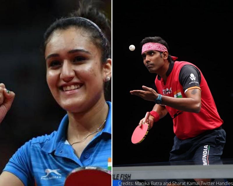 Manika Batra and Sharath Kamal (Credits: Manika Batra and Sharath Kamal Twitter Handles)