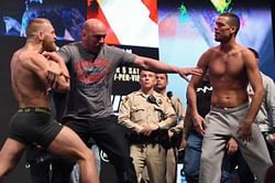 Conor McGregor says that the third fight against Nate Diaz "must happen" at UFC 264 press conference