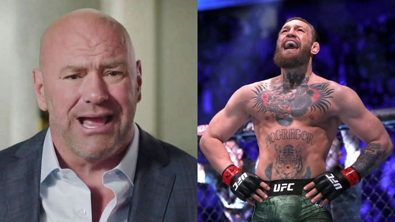 Dana White (left), Conor McGregor (right)