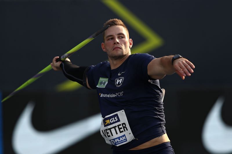 Johannes Vetter in action at the German Athletics Championships 2020