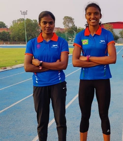 Subha Venkatesan (right) with her teammate.