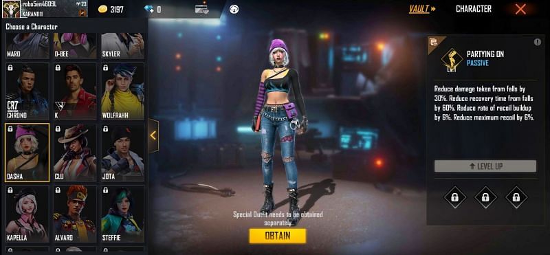 Dasha: Partying On (Image via Free Fire)