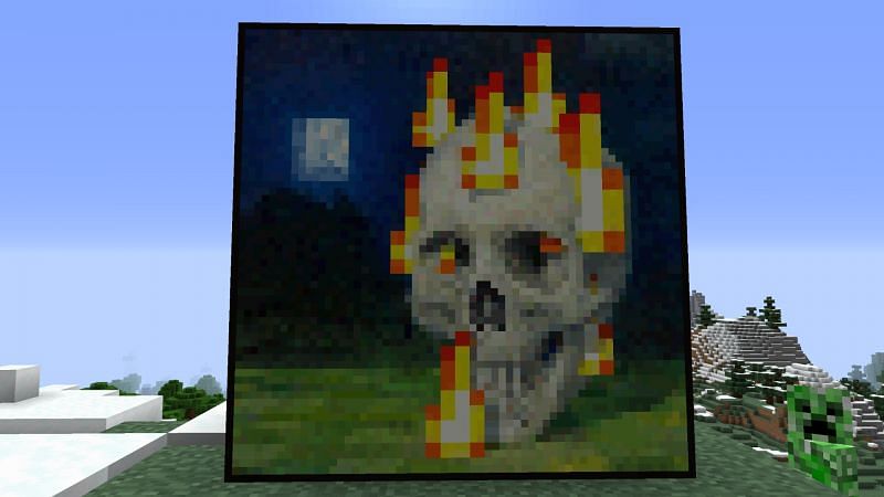 &quot;Burning Skull&quot; (Image via Minecraft)