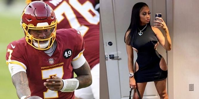 Who is Dwayne Haskins' fiancée Kalabrya Gondrezick?