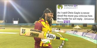 "Boss isn't back, because he never left" - Twitter explodes after Chris Gayle's power-hitting masterclass