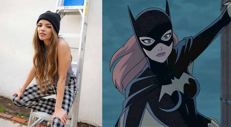 Leslie Grace and Batgirl in 2016&#039;s &quot;Killing Joke&quot; animated movie (Image via Instagram @lesliegrace, and WarnerBros/DC)