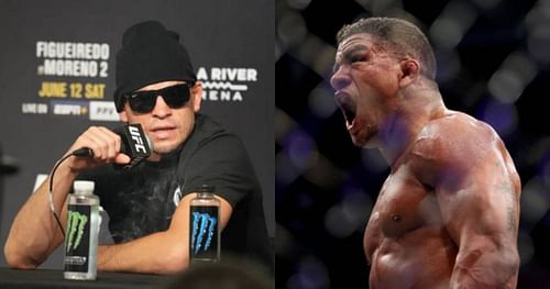 Nate Diaz (left); Gilbert Burns (right).