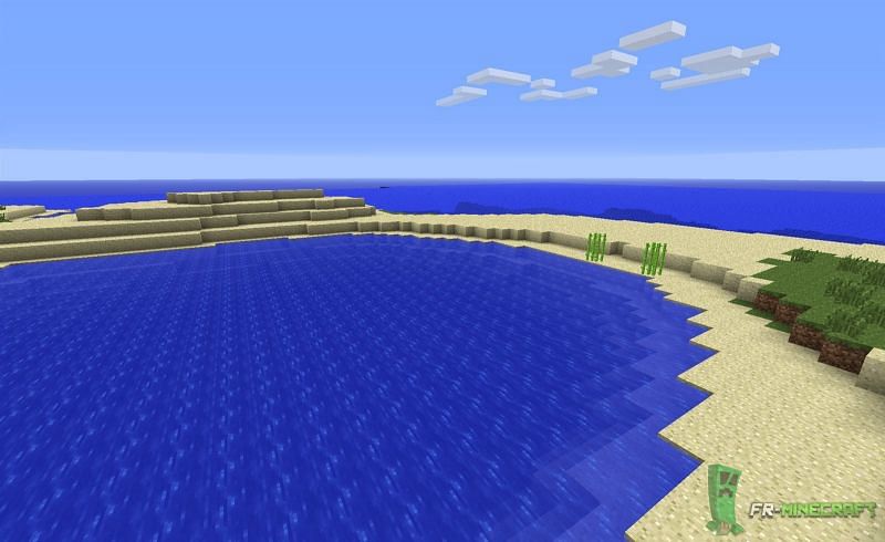 A perfect beach biome for an interesting ocean-side resort (Image via fr-minecraft)